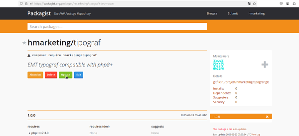 Версии пакетов