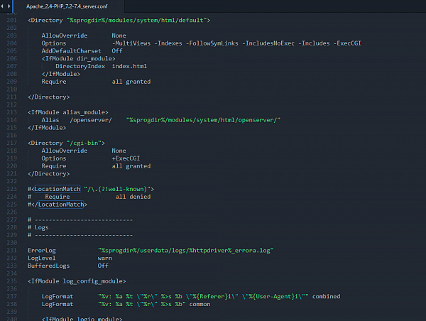 Конфиг Апача 2