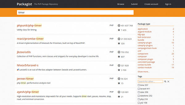 Packagist - официальное хранилище пакетов Composer