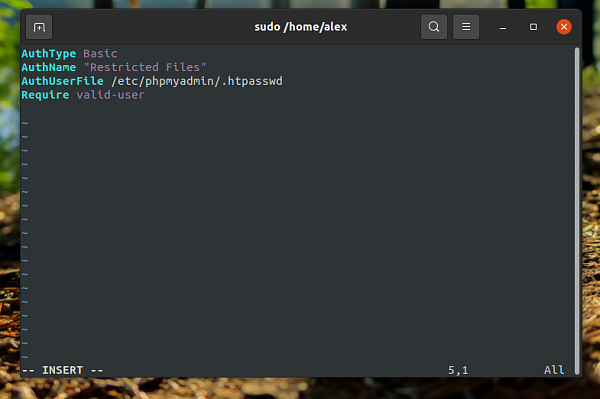 Защита phpMyAdmin 1 Защита phpMyAdmin 1